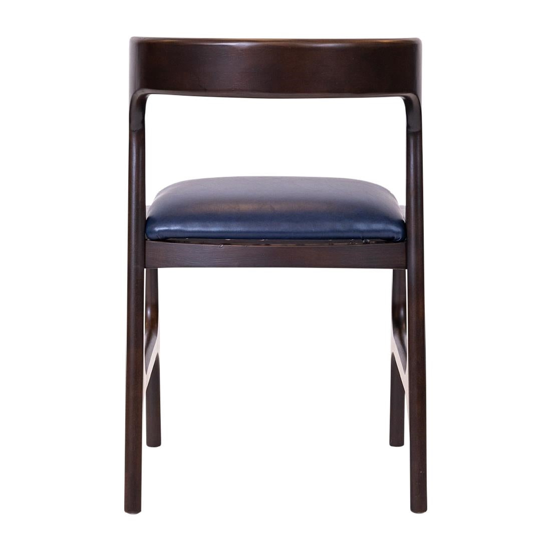 Copenhagen Dining Chairs in Dark Walnut & Bison Midnight (6 Pack)