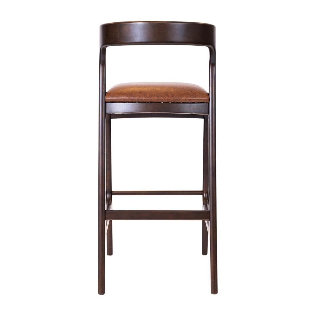 Copenhagen Bar Chair in Dark Walnut & Bison Tan (6 Pack)