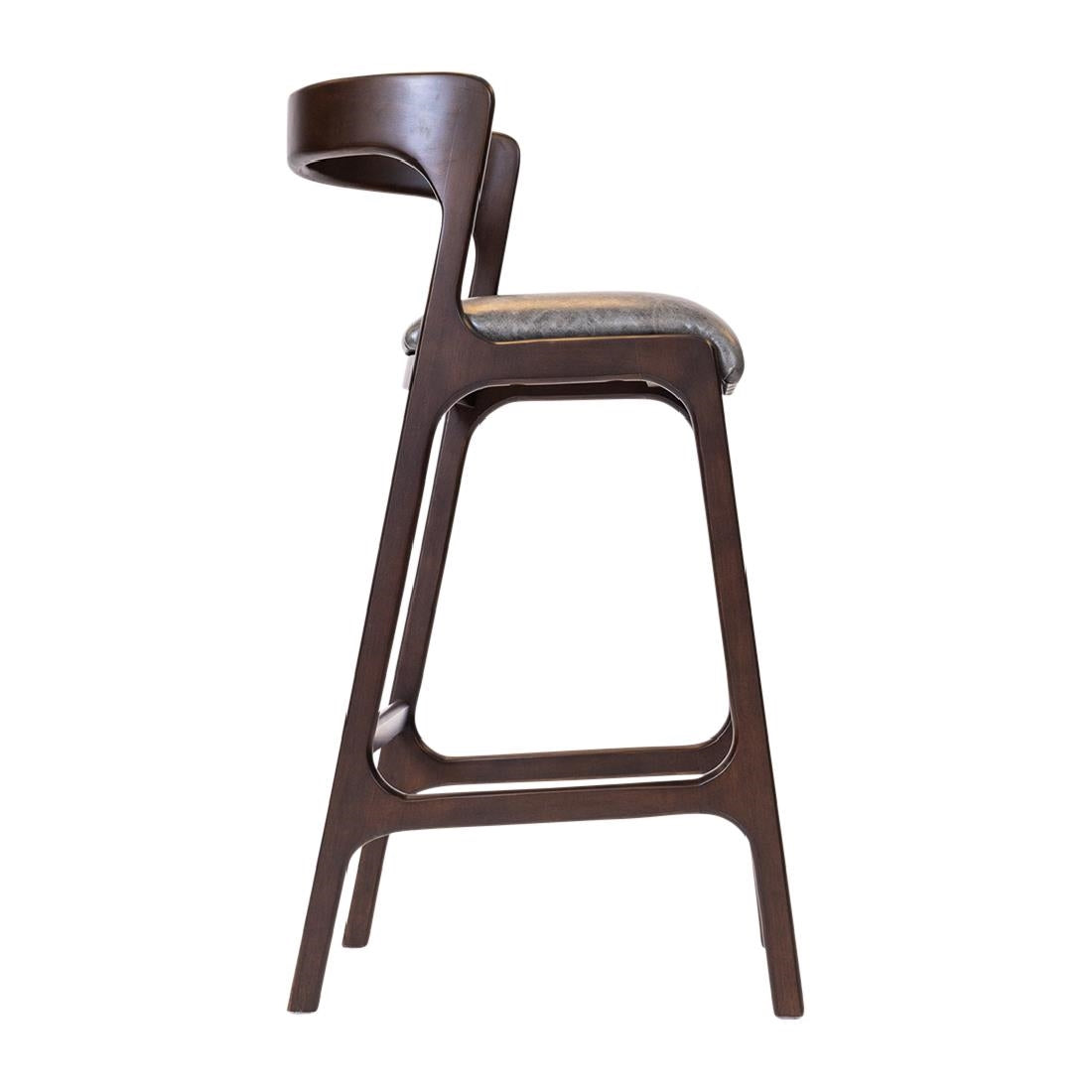 Copenhagen Bar Chair in Dark Walnut & Bison Smoke (6 Pack)
