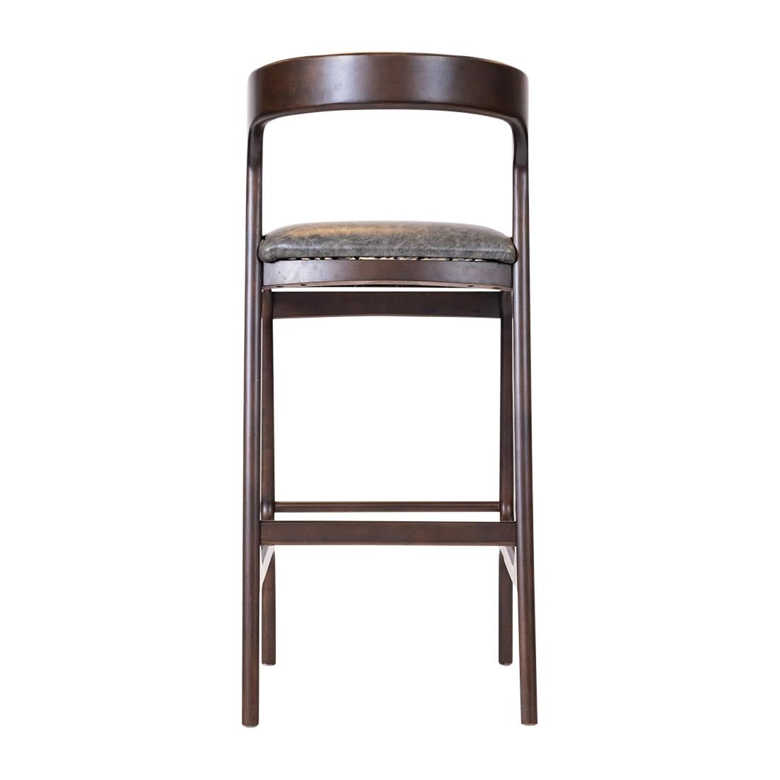 Copenhagen Bar Chair in Dark Walnut & Bison Smoke (6 Pack)