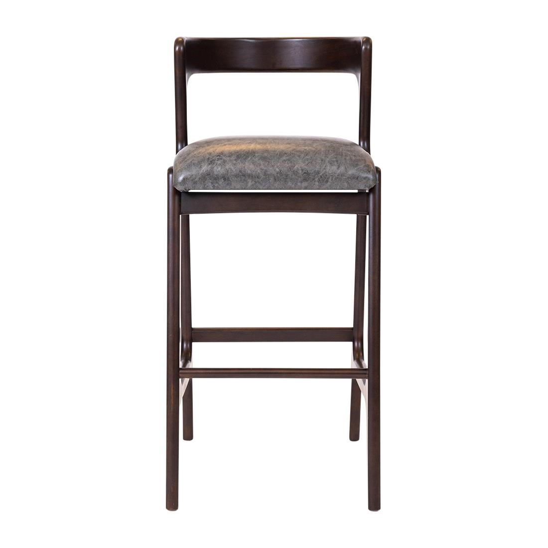 Copenhagen Bar Chair in Dark Walnut & Bison Smoke (6 Pack)