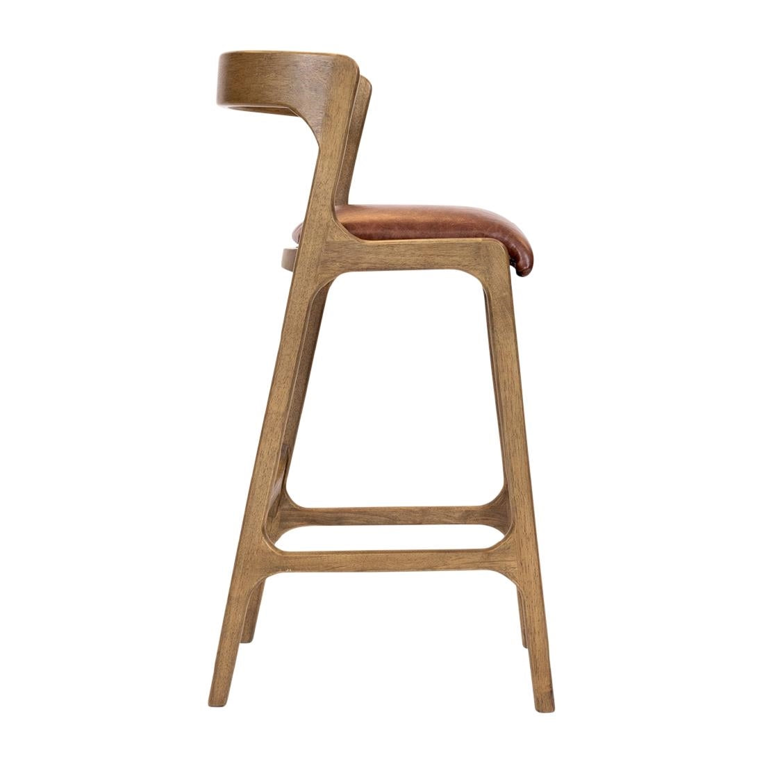 Copenhagen Bar Chair in Weathered Oak & Bison Tan (6 Pack)