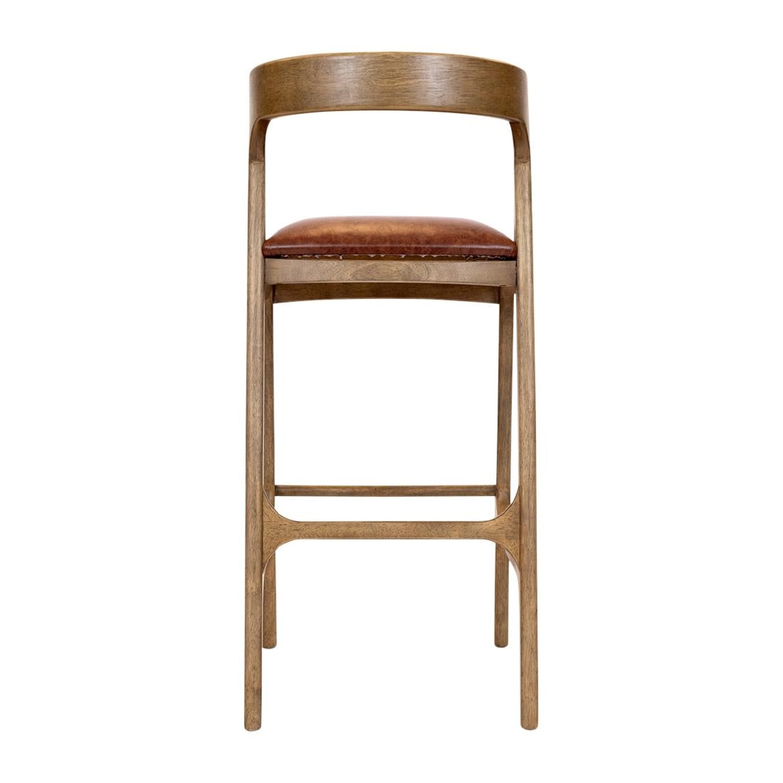 Copenhagen Bar Chair in Weathered Oak & Bison Tan (6 Pack)