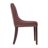 Bath Dining Chair in Dark Walnut & Bison Espresso (6 Pack)