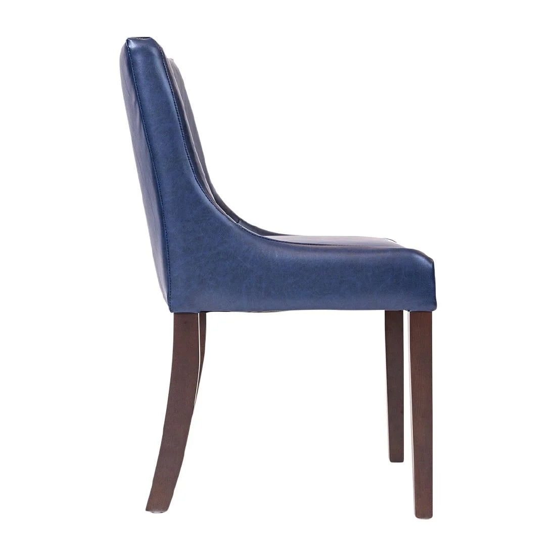 Bath Dining Chair in Dark Walnut & Bison Midnight (6 Pack)