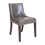 Bath Dining Chair in Dark Walnut & Bison Smoke (6 Pack)