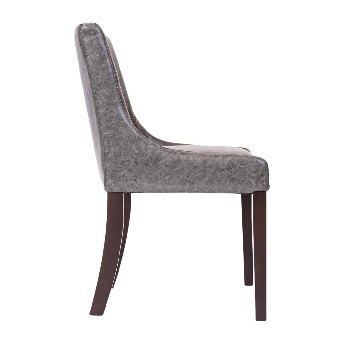 Bath Dining Chair in Dark Walnut & Bison Smoke (6 Pack)