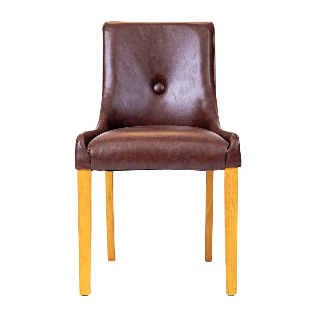 Bath Dining Chair in Soft Oak & Bison Espresso (6 Pack)