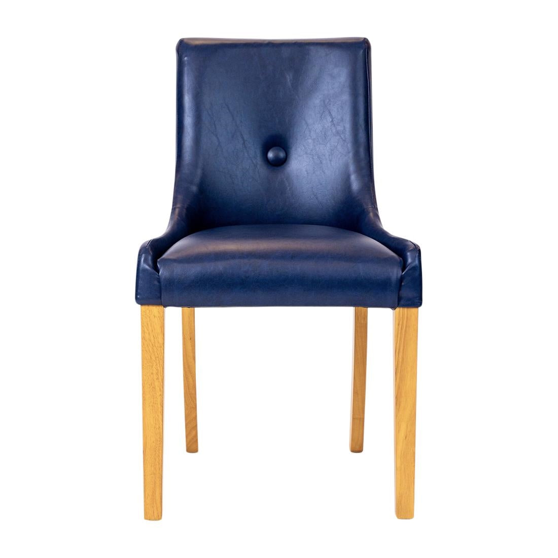 Bath Dining Chair in Soft Oak & Bison Midnight (6 Pack)