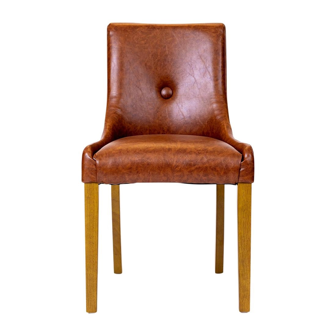 Bath Dining Chair in Weathered Oak & Bison Tan (6 Pack)