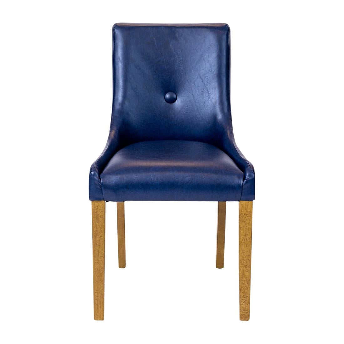 Bath Dining Chair in Weathered Oak & Bison Midnight (6 Pack)