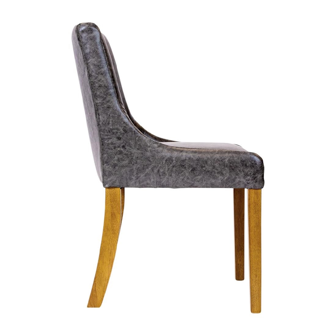 Bath Dining Chair in Weathered Oak & Bison Smoke (6 Pack)