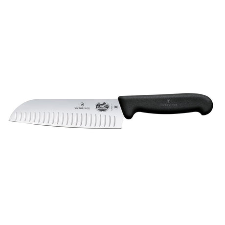 Victorinox Fibrox Fluted Santoku Knife Black 17cm