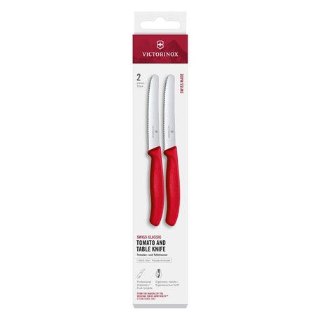 Victorinox Swiss Classic Tomato & Table Knife Red 11cm (2 Pack)