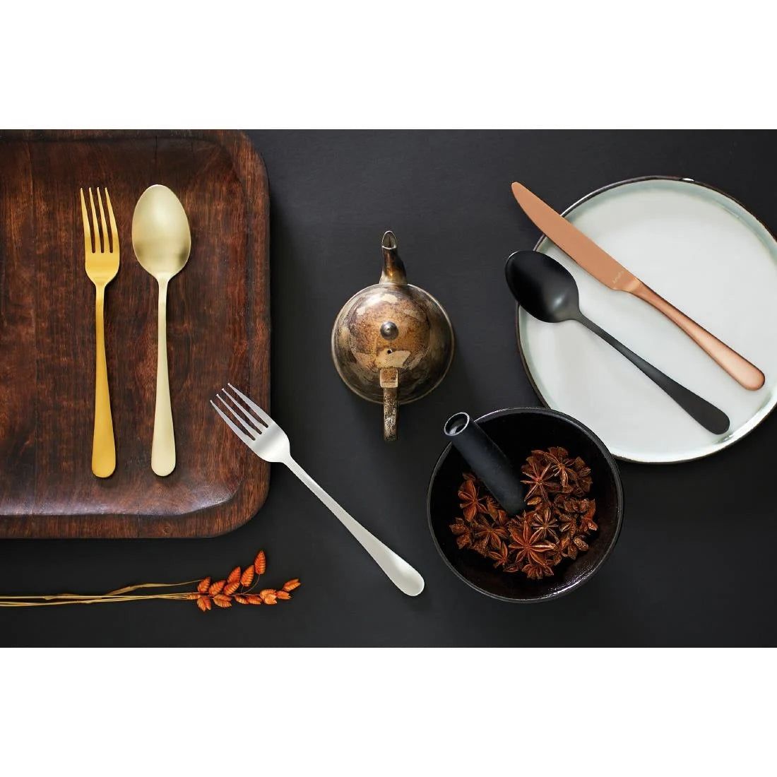 Amefa Austin Dessert Forks Black PVD (12 Pack)