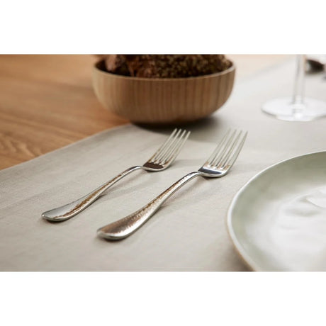 Amefa Sierra Hammered Table Forks (12 Pack)