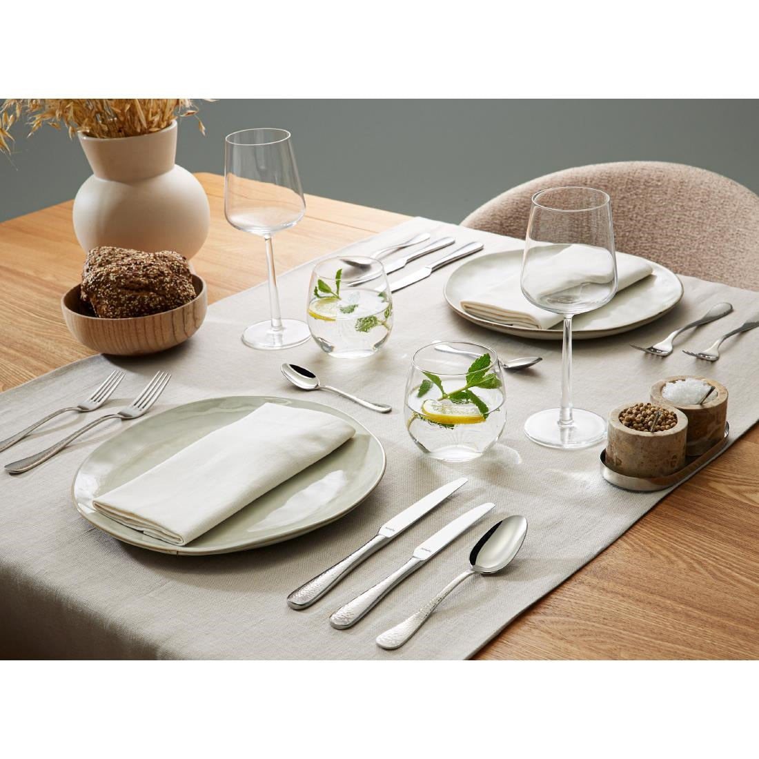 Amefa Sierra Hammered Dessert Spoons (12 Pack)
