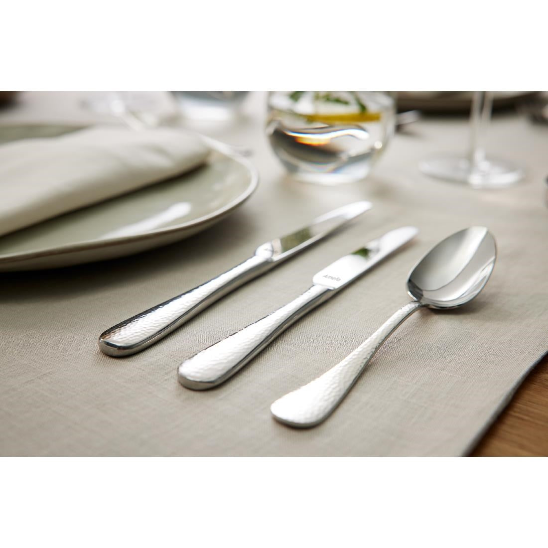 Amefa Sierra Hammered Dessert Spoons (12 Pack)