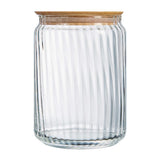 Luminarc Nova Jars with Bamboo Lids 1Ltr (6 Pack)