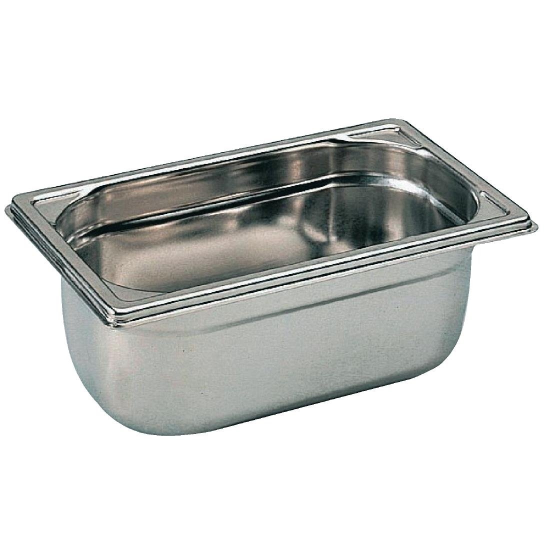 Matfer Bourgeat Stainless Steel 1/4 Gastronorm Tray 100mm
