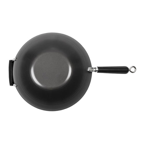 Kitchen Craft Non Stick Flat Base Wok 356mm