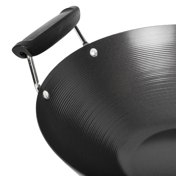 Kitchen Craft Non Stick Flat Base Wok 356mm