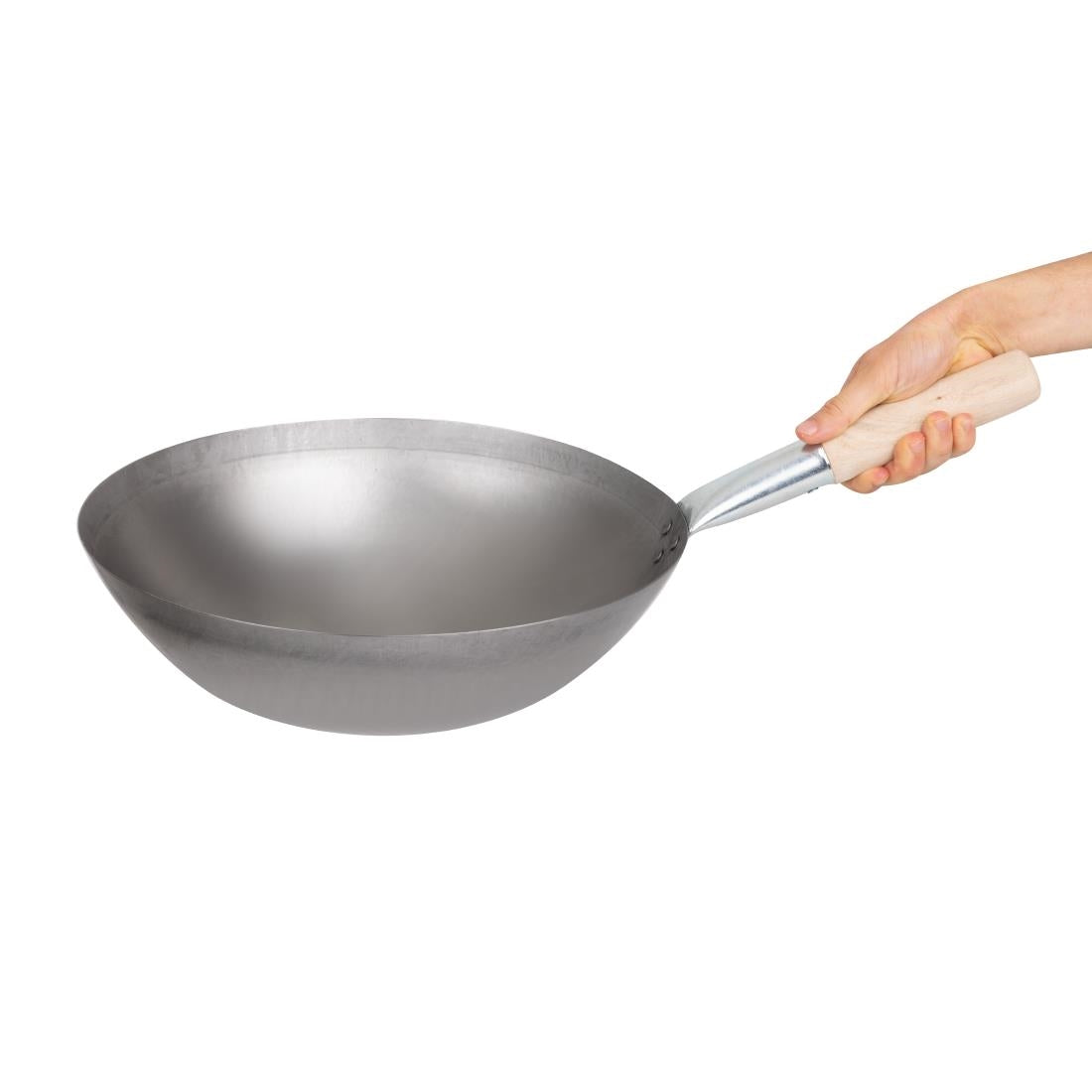 Vogue Mild Steel Round Base Wok 356mm