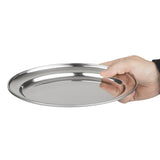 Olympia Stainless Steel Oval Serving Tray 220mm