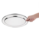 Olympia Stainless Steel Oval Serving Tray 350mm