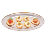 Olympia Stainless Steel Oval Serving Tray 350mm