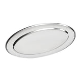 Olympia Stainless Steel Oval Serving Tray 450mm