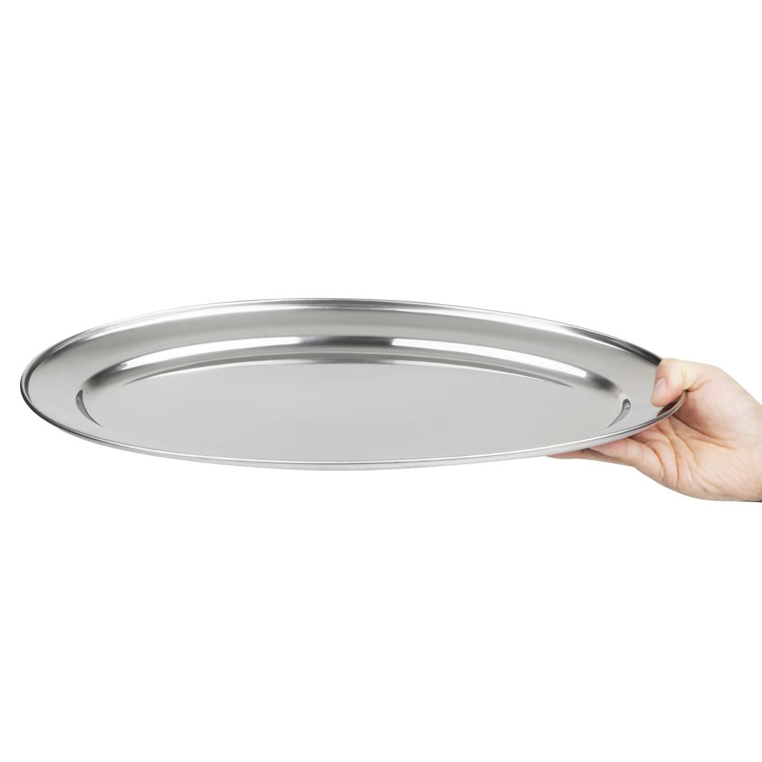 Olympia Stainless Steel Oval Serving Tray 450mm