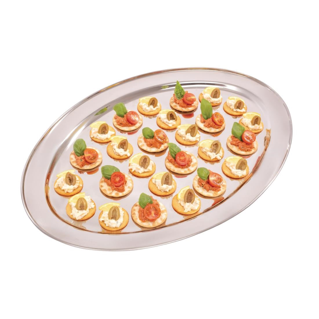 Olympia Stainless Steel Oval Serving Tray 660mm