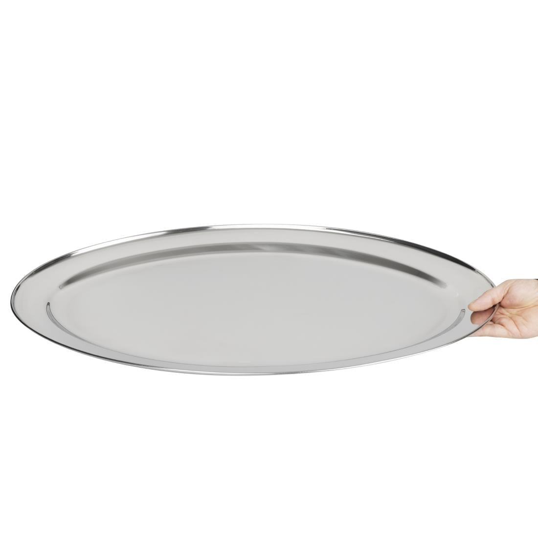 Olympia Stainless Steel Oval Serving Tray 660mm