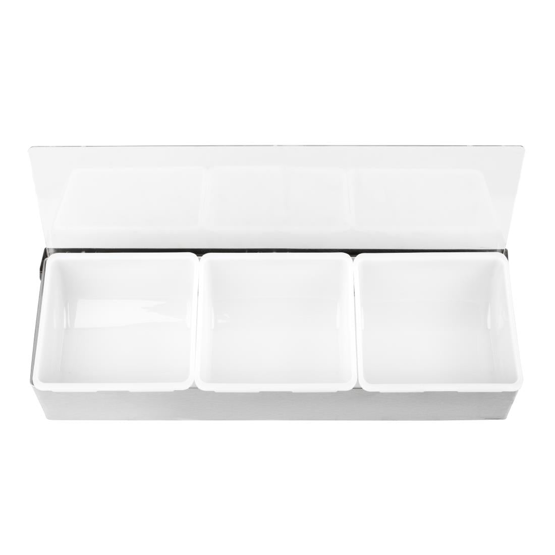 Olympia 3 Compartment Condiment Holder Stainless Steel