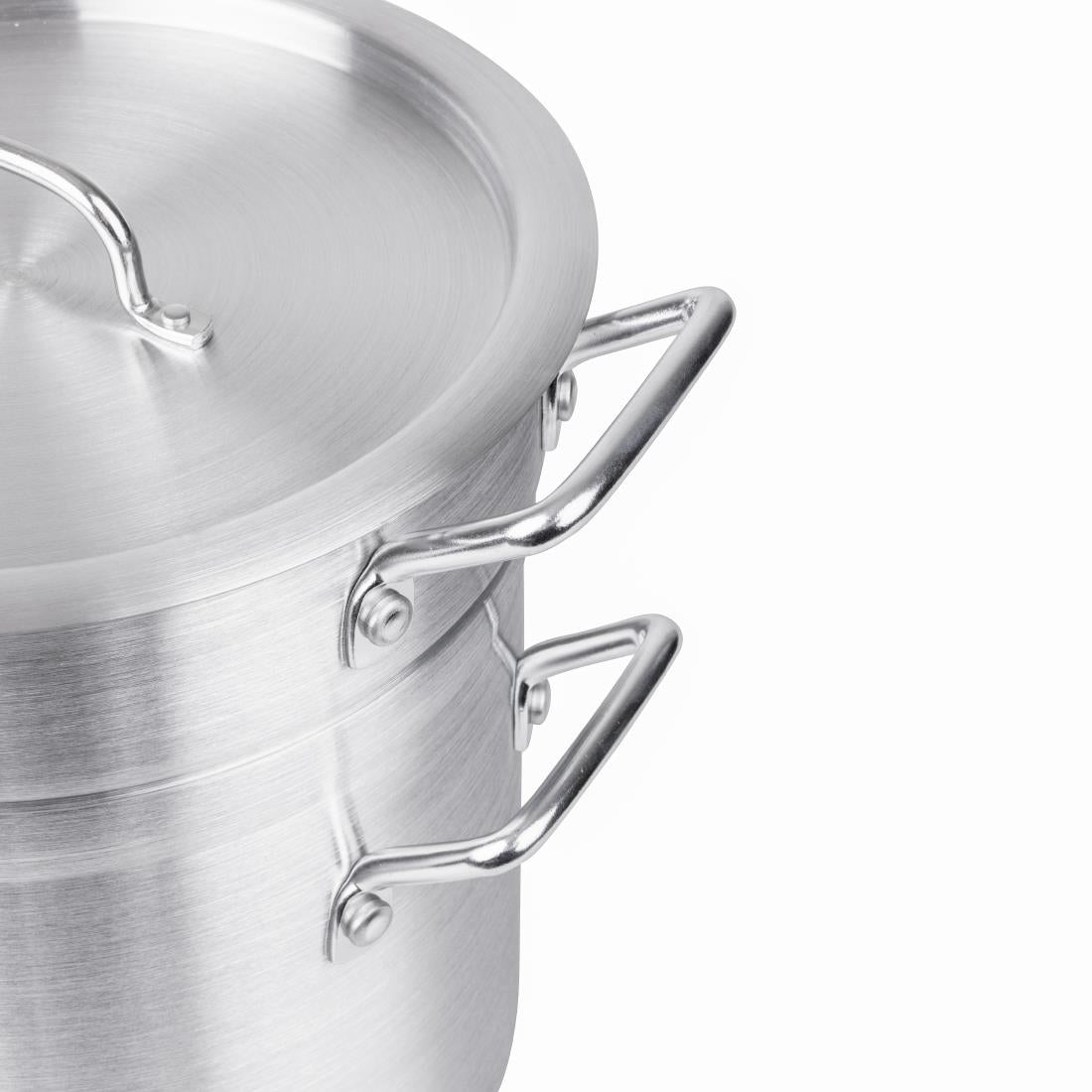 Vogue Aluminium Double Boiler Pan with Lid 28cm