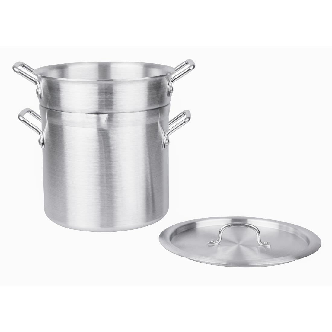 Vogue Aluminium Double Boiler Pan with Lid 28cm