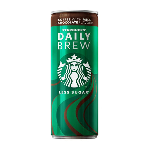 Starbucks Daily Brew Iced Coffee with Milk and Chocolate Cans 250ml (Pack of 12)