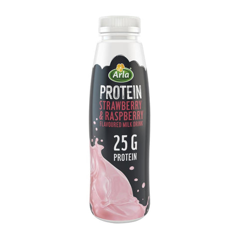 Arla Protein Strawberry & Raspberry Milk Drink 482ml (Pack of 8)