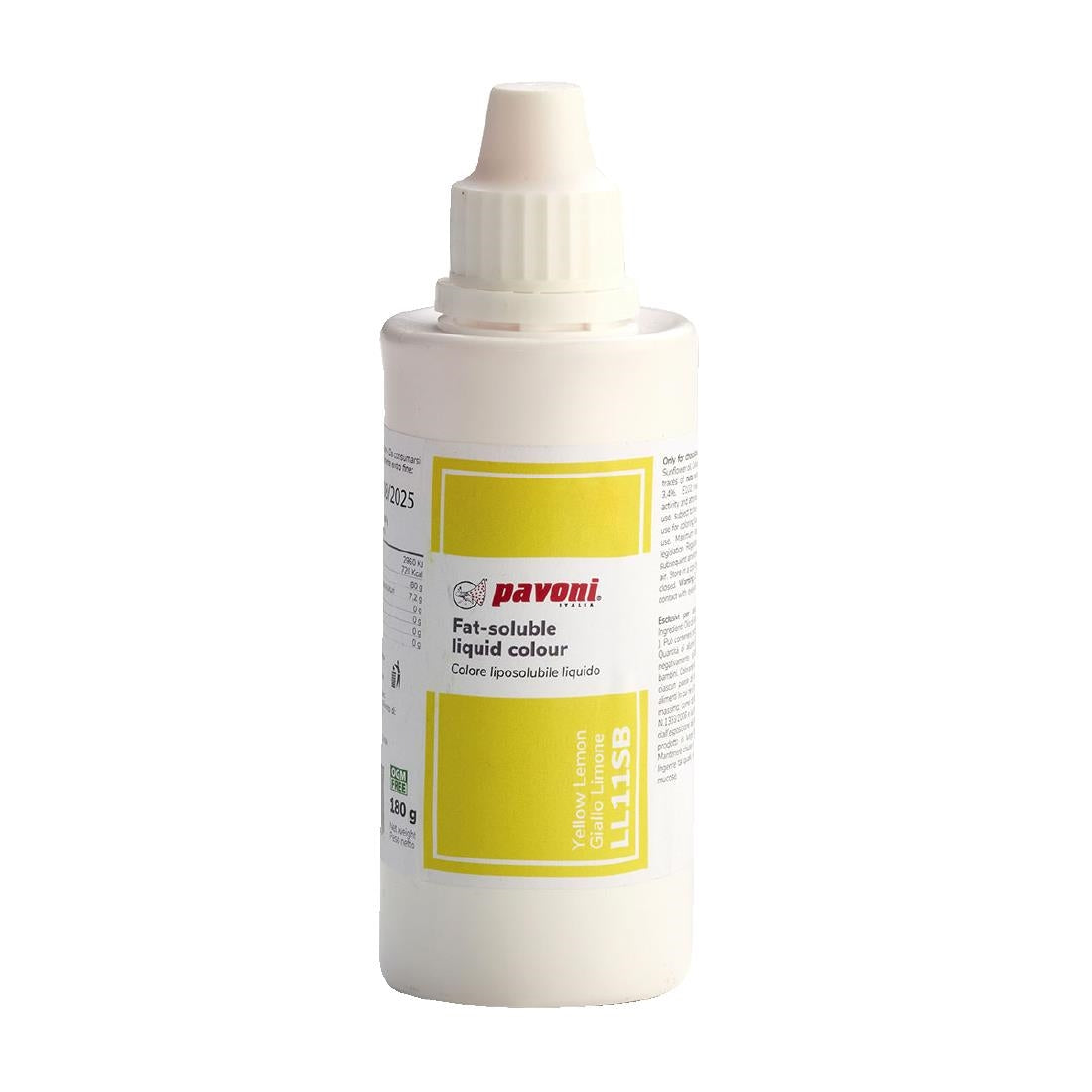 Pavoni Liposoluble Liquid Colours Lemon Yellow 180g