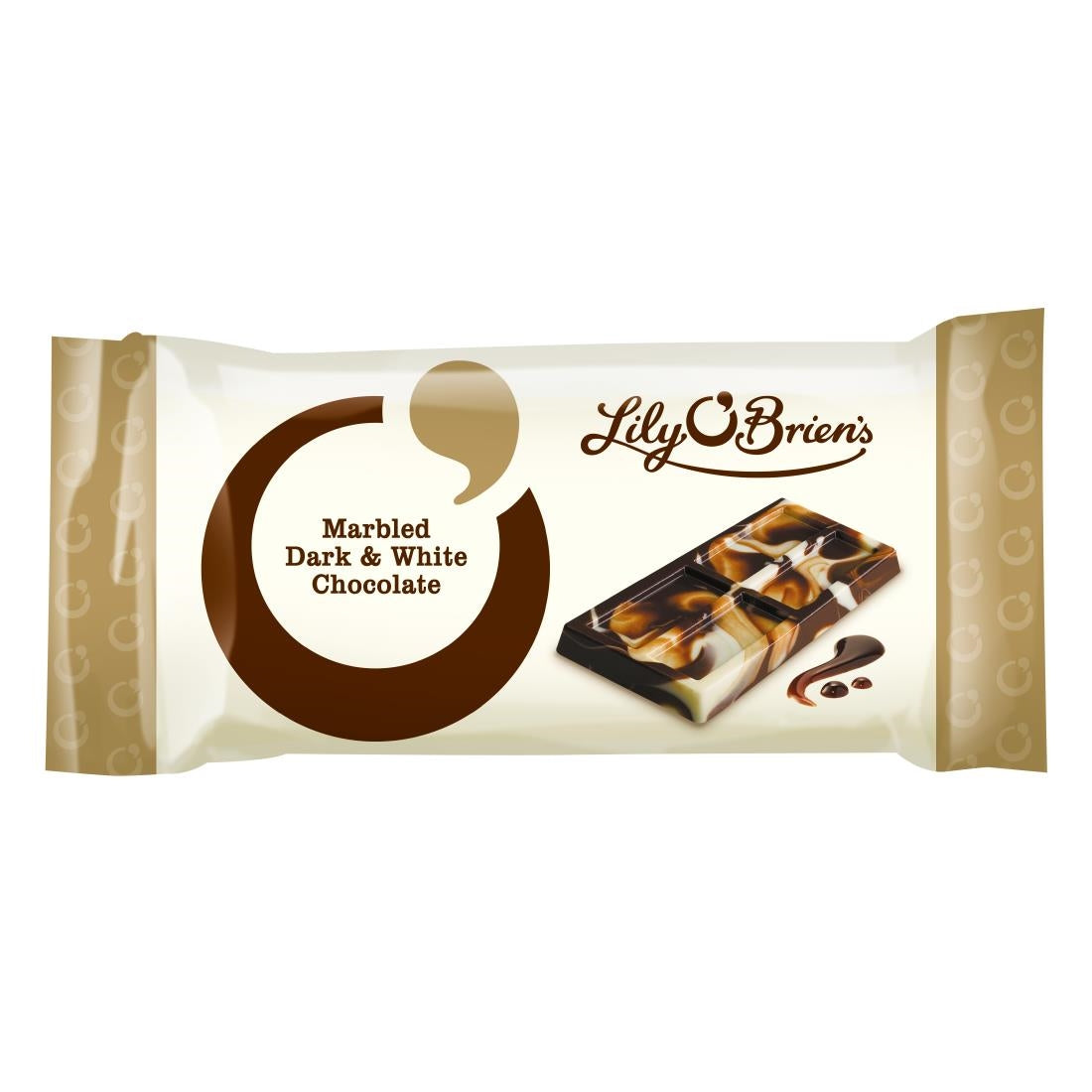 Lily O'Brien's Marble Dark & White Chocolate Bar 14g (336 Pack)