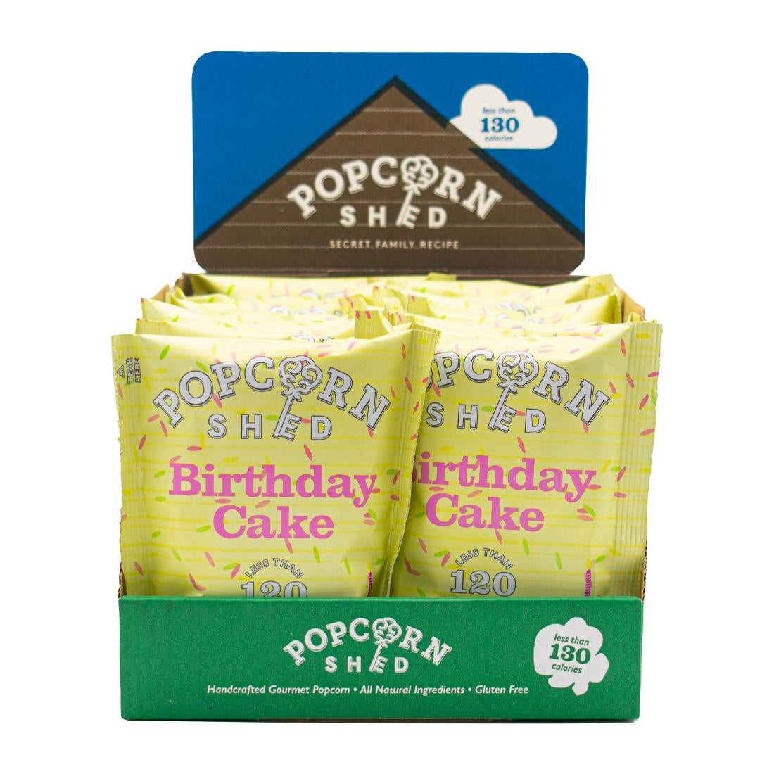 Popcorn Shed Birthday Cake Popcorn Snack Pack 24g (16 Pack)