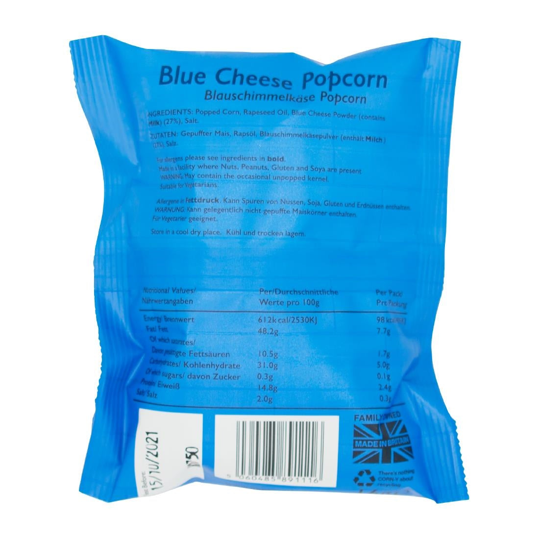 Popcorn Shed Blue Cheese Popcorn Snack Pack 16g (16 Pack)