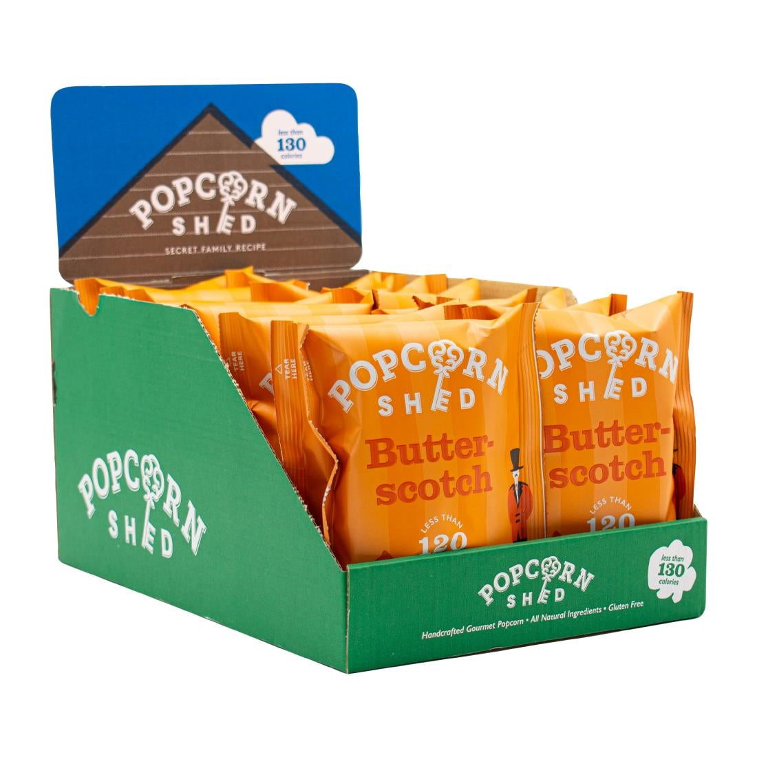 Popcorn Shed Butterscotch Popcorn Snack Pack 24g (16 Pack)