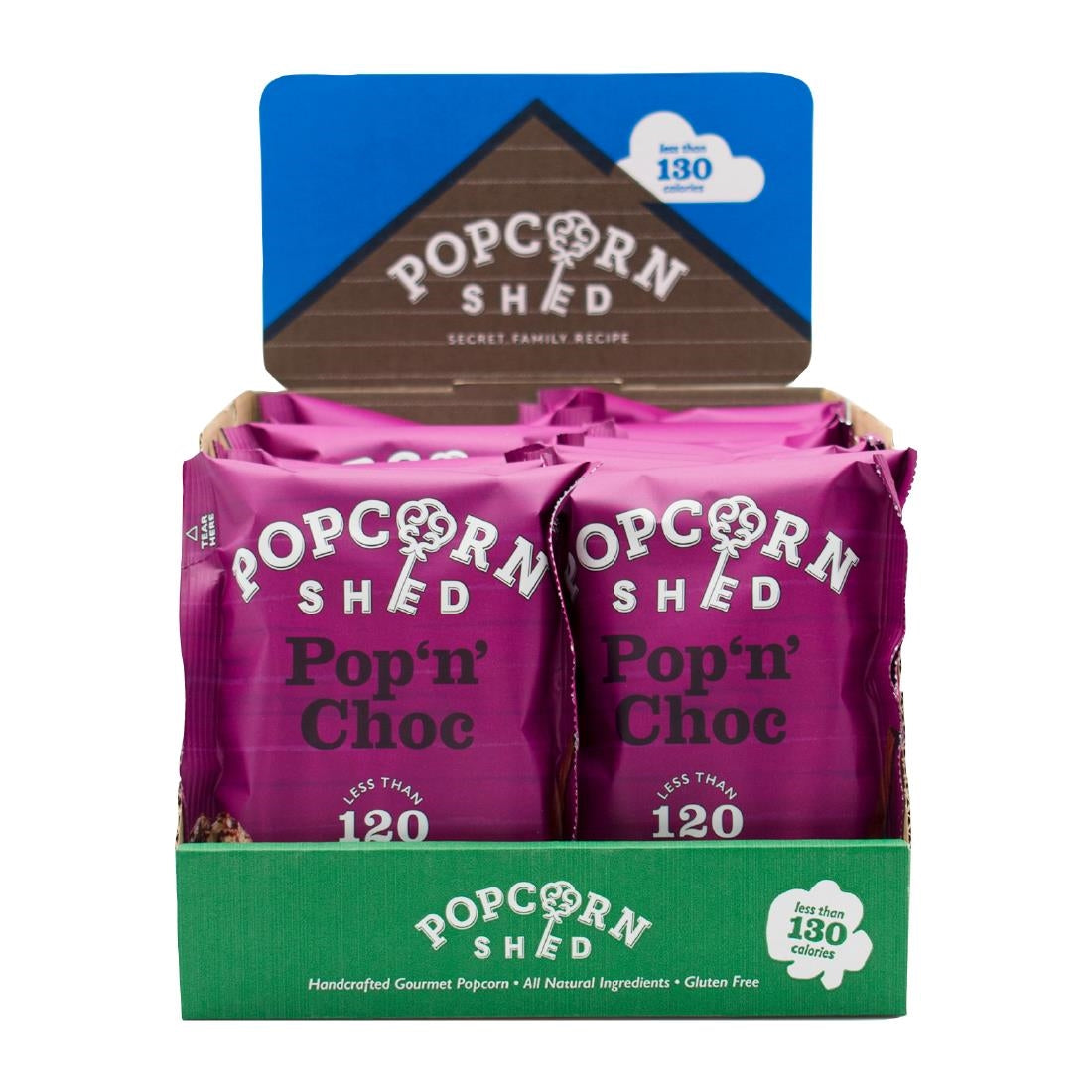 Popcorn Shed Pop N Choc Popcorn Snack Pack 24g (16 Pack)