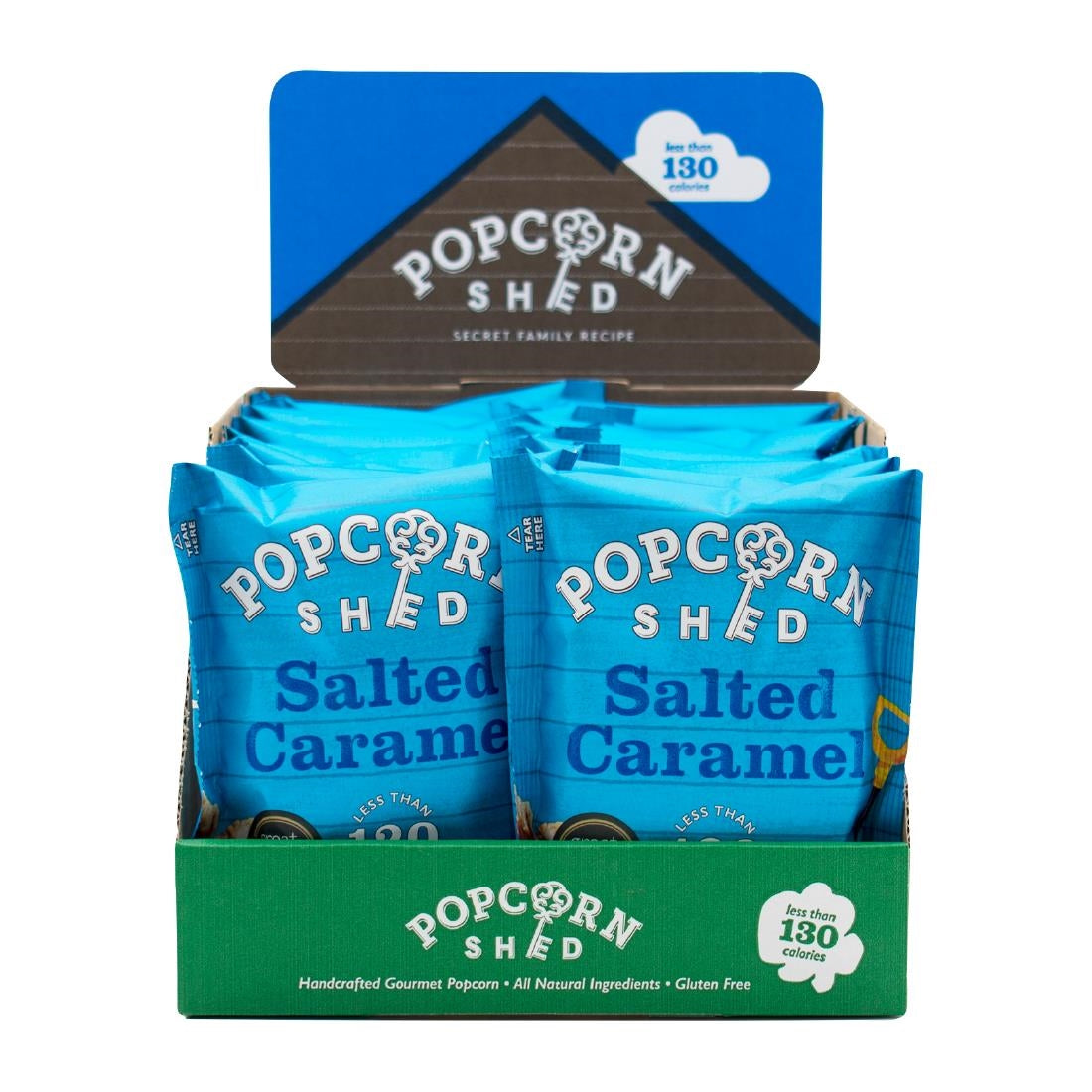 Popcorn Shed Salted Caramel Popcorn Snack Pack 24g (16 Pack)