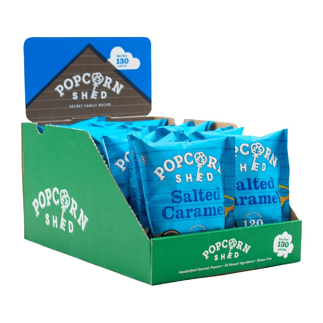 Popcorn Shed Salted Caramel Popcorn Snack Pack 24g (16 Pack)