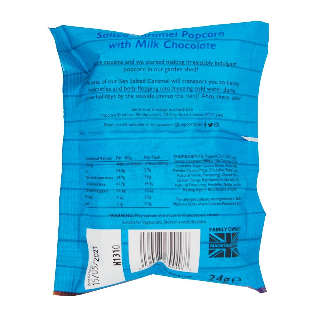 Popcorn Shed Salted Caramel Popcorn Snack Pack 24g (16 Pack)