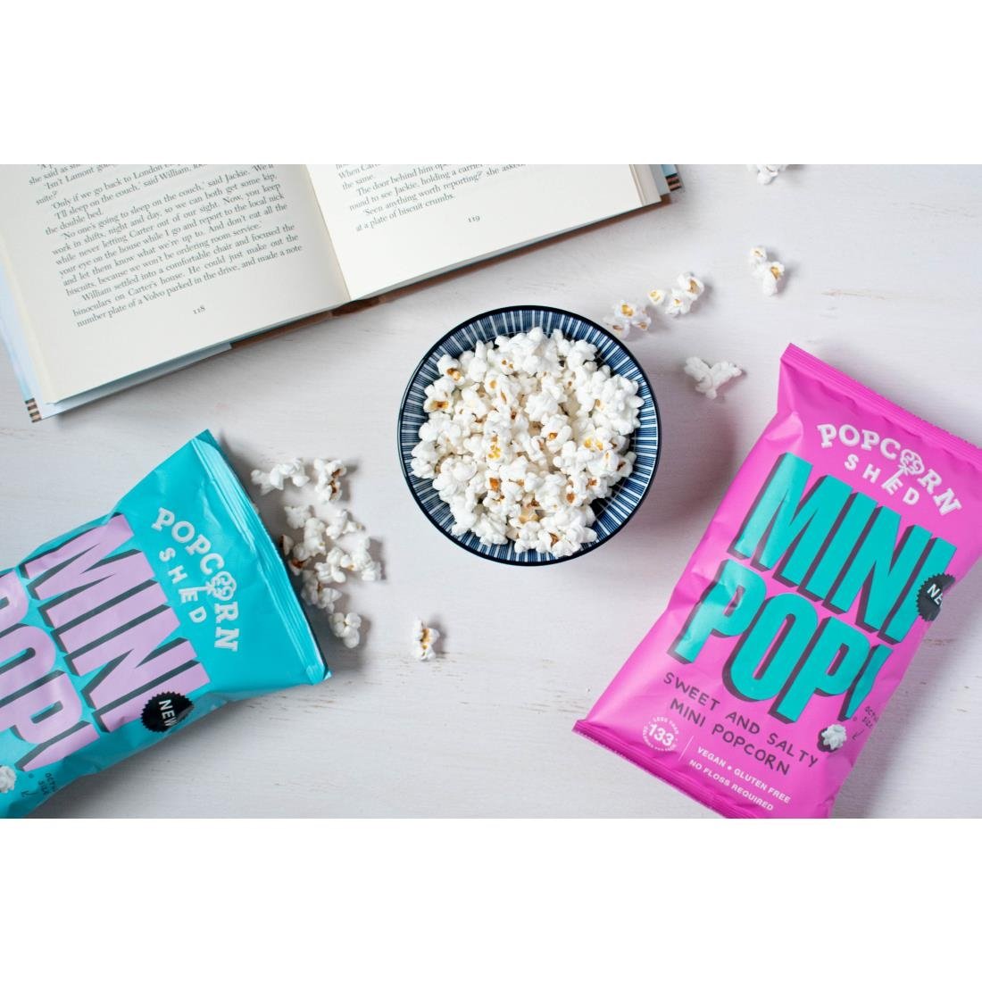 Popcorn Shed Salt & Vinegar Mini Pop! Single Serve Bag 22g (24 Pack)