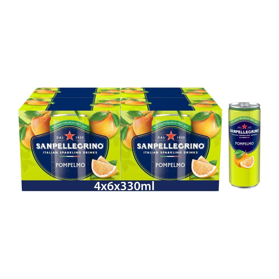 San Pelligrino Grapefruit Cans 330ml (24 Pack)